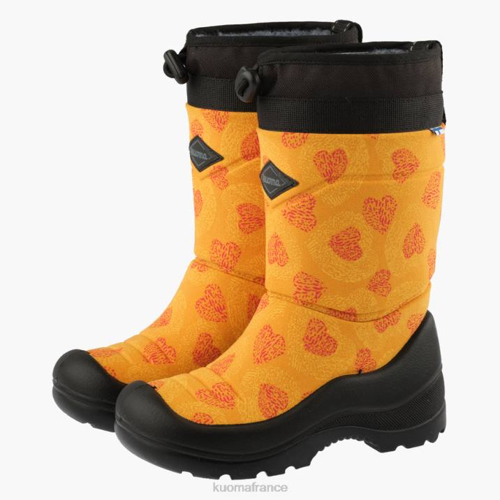 Kuoma bottes d'hiver luminukko enfant coeur ocre 42RL3 chaussure