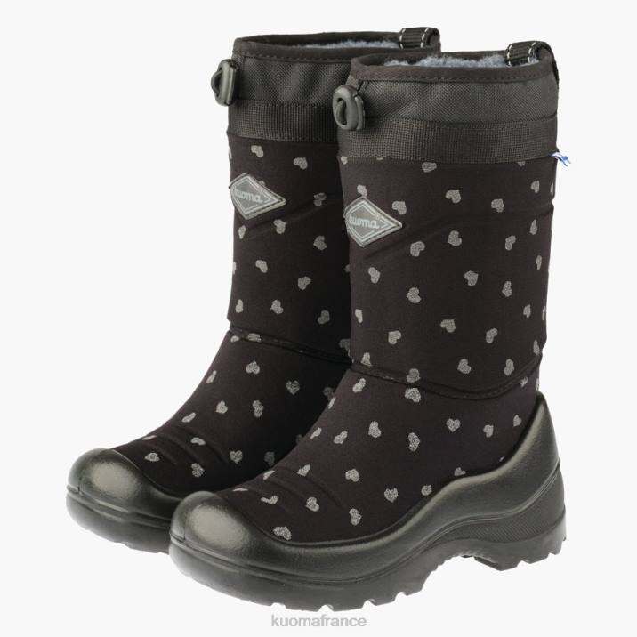 Kuoma bottes d'hiver luminukko enfant noir mignon réfléchissant 42RL6 chaussure