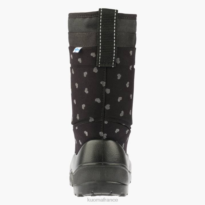 Kuoma bottes d'hiver luminukko enfant noir mignon réfléchissant 42RL6 chaussure