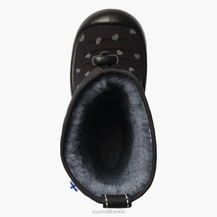 Kuoma bottes d'hiver luminukko enfant noir mignon réfléchissant 42RL6 chaussure