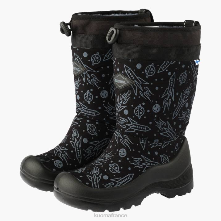 Kuoma bottes d'hiver luminukko enfant vaisseau spatial noir 42RL10 chaussure